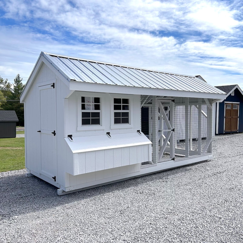 A 6x16 chicken coop for sale in Ontario. 